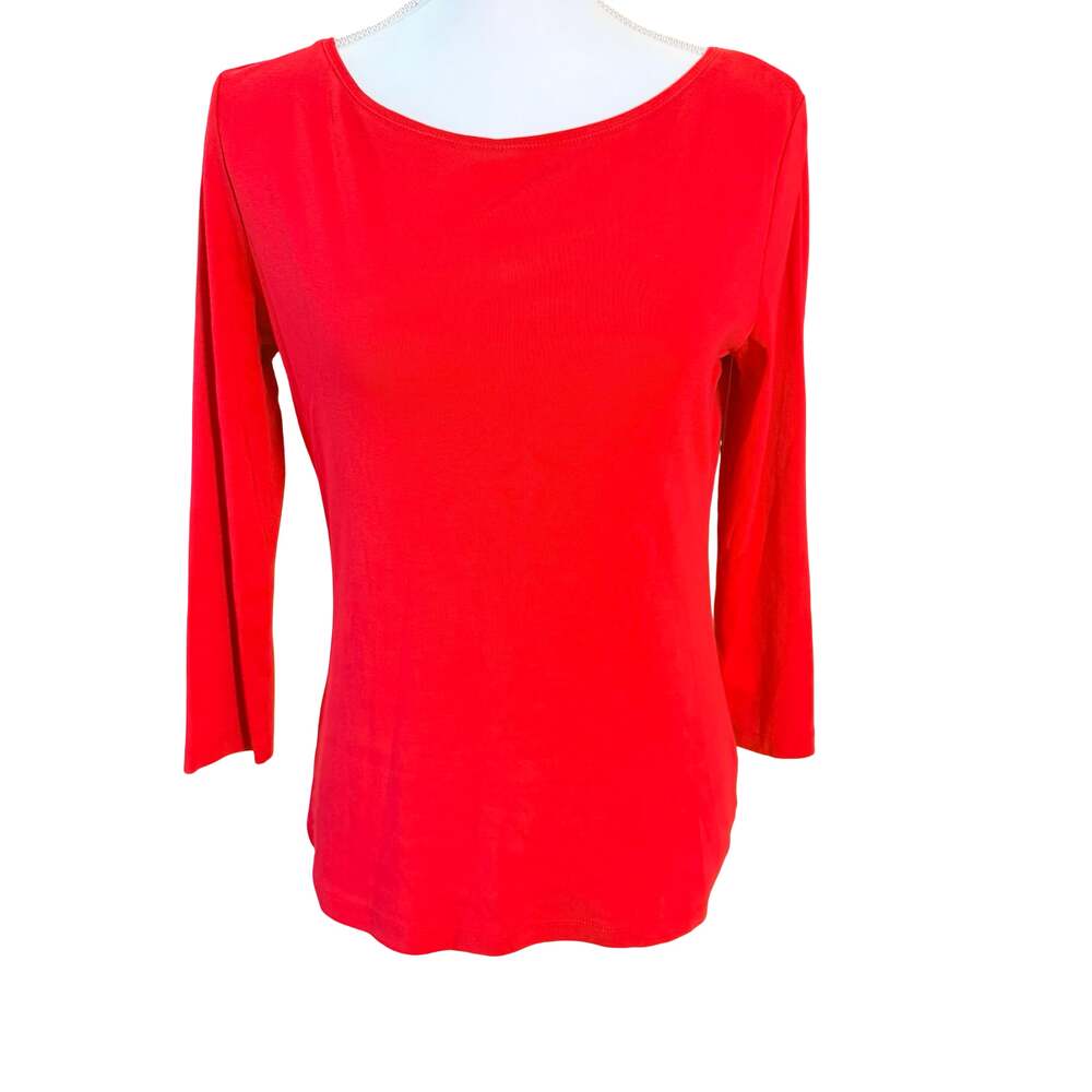 Solid Bateau Neck Tee Pima Cotton